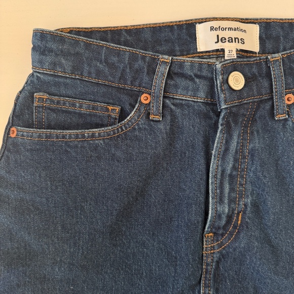 SOLD Reformation Lydia High Rise Denim Mini Skirt - Picture 3 of 6